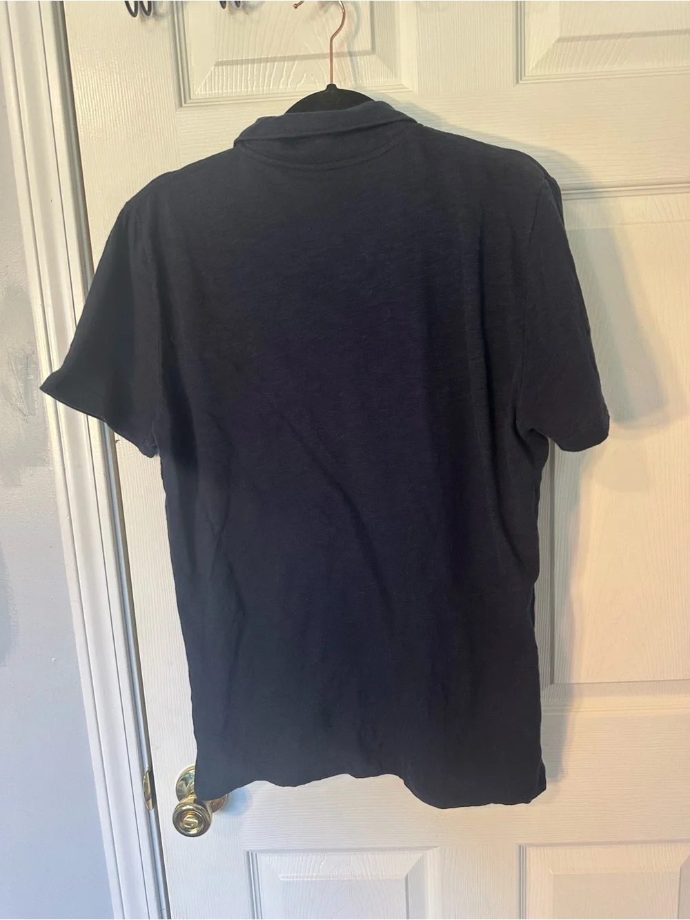 Banana Republic Vintage Men’s M Navy Solid Cotton Short Sleeve Polo